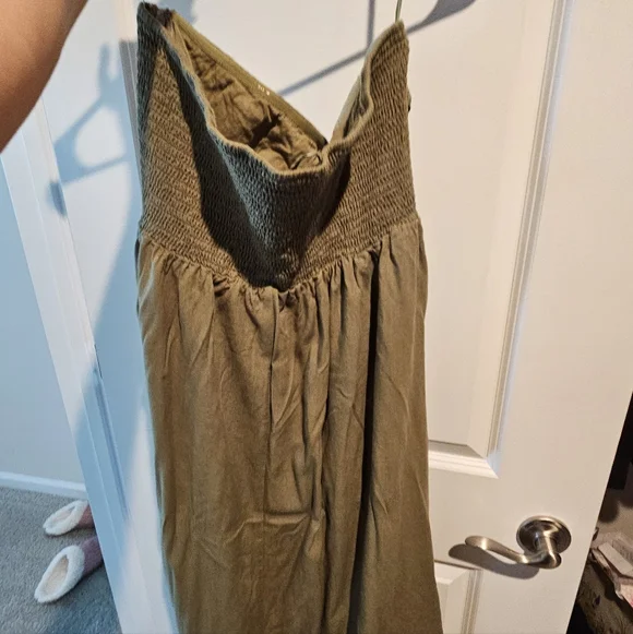 Petal & Pup Olive Strapless Dress - Picture 4 of 6